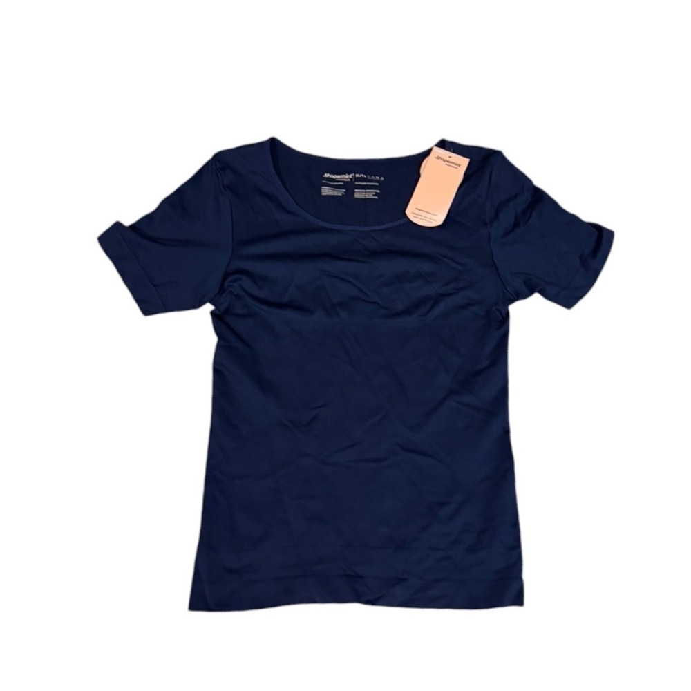 Shapermint Essentials Navy Blue Short Sleeve Crew Neck Shapewear T-Shirt XL/TG